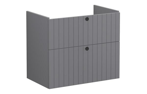 VitrA Root Groove 80cm 2 Drawer Washbasin Unit - Matt Grey